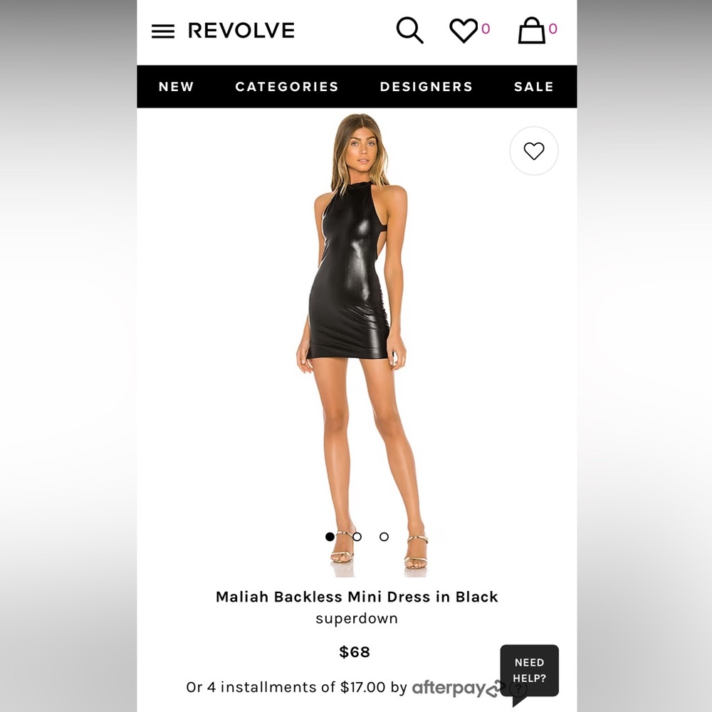 Black leather dress (superdown)